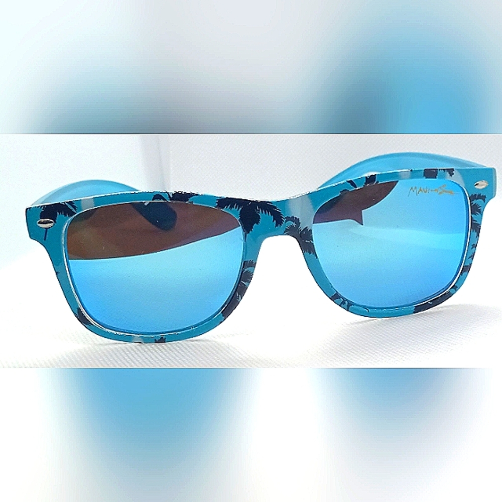 Cool Blue Maui and Son's Sunglass with Palm Tree Design